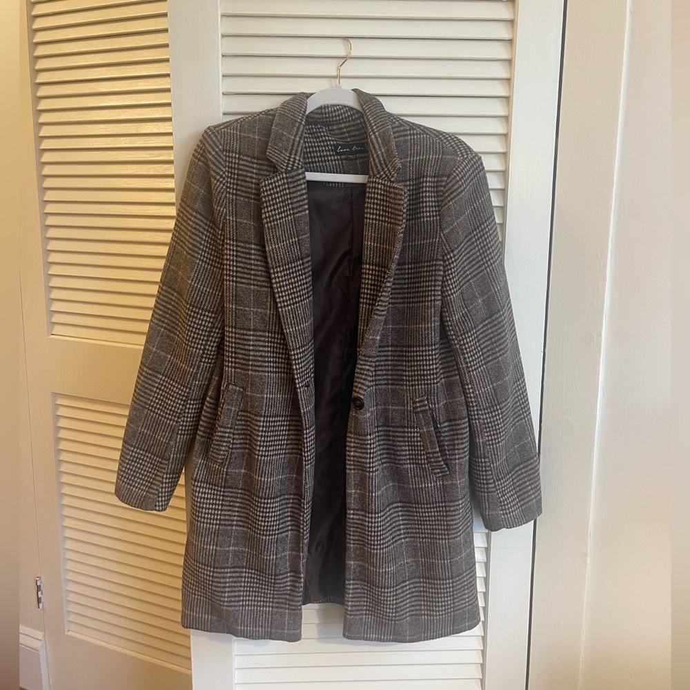 Plaid Brown and Black Blazer